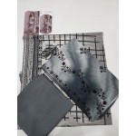 Premium Charcoal Grey Tie Dye Unstitched Lawn 3 Pc Suit - Luxury Cut Dana Embroidered Neckline Dress with Windowpane Check Print Dupatta
