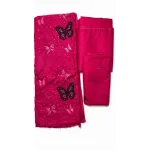 Premium Magenta Embroidered Lawn 2 Pcs Suit with Black Butterfly Patch - Women Luxury Traditional Summer Collection Outfit - Pakistani Dress