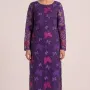 Elegant Purple Embroidered Lawn 2 Pcs Suit with Magenta Butterfly Patches - Women Luxury Unstitched Summer Collection - Premium Pakistani Outfit