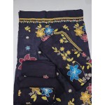 Premium Black Embroidered Lawn 3 Pcs Suit - Luxury Unstitched Summer Collection with Floral Dupatta and Trousers for Women
