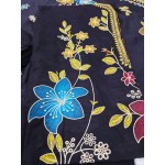 Premium Black Embroidered Lawn 3 Pcs Suit - Luxury Unstitched Summer Collection with Floral Dupatta and Trousers for Women