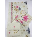 Elegant Off-White Embroidered Lawn 3 Pcs Suit - Luxury Unstitched Summer Collection with Floral Dupatta for Women